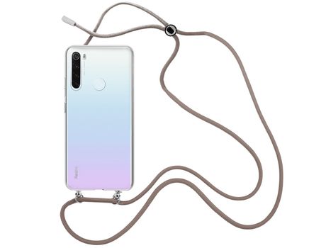Funda cristal con Cordón Marrón para Xiaomi Redmi Note 8T
