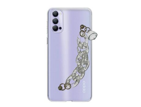 Funda cristal con Soporte diamante para Oppo Reno 4 Pro