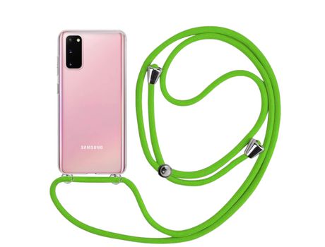 Funda cristal con Cordón verde para Samsung Galaxy S20 5G