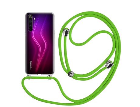 Funda cristal con Cordón verde para Realme 6 Pro