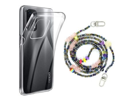 Funda cristal con Rosario smile para Oppo A74 5G