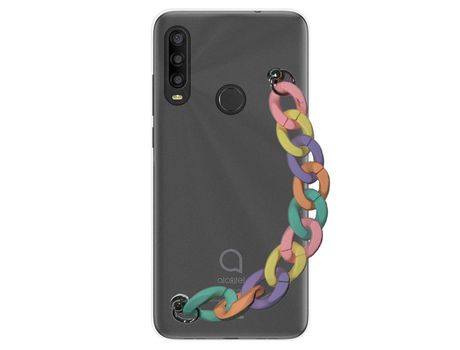 Funda cristal con Soporte Corazones para Alcatel 1 SE 2020