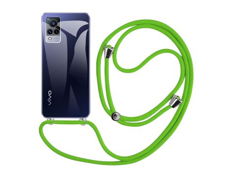 Funda cristal con Cordón verde para Vivo V21