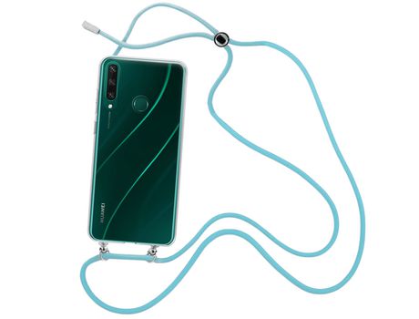 Funda cristal con Cordón azul para Huawei Y6P
