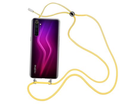 Funda cristal con Cordón Amarillo para Realme 6 Pro