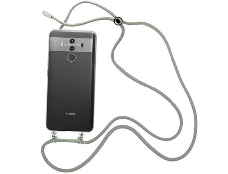 Funda cristal con Cordón Gris para Huawei Mate 10 Pro