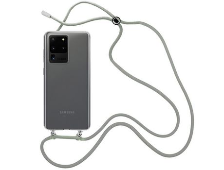 Funda cristal con Cordón Gris para Samsung Galaxy S20 Ultra