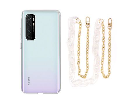 Funda cristal con Cordón Cadena Negro para Google Pixel 3A