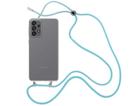 Funda cristal con Cordón azul para Samsung Galaxy A33