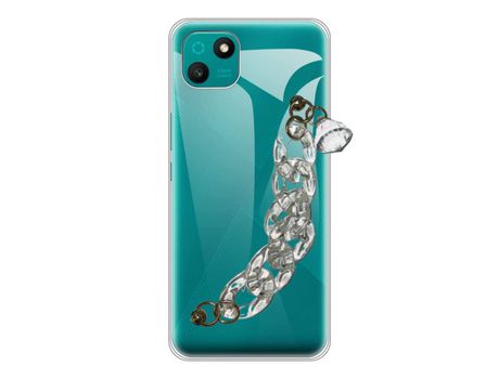 Funda cristal con Cordón Cadena verde para TCL 20 SE