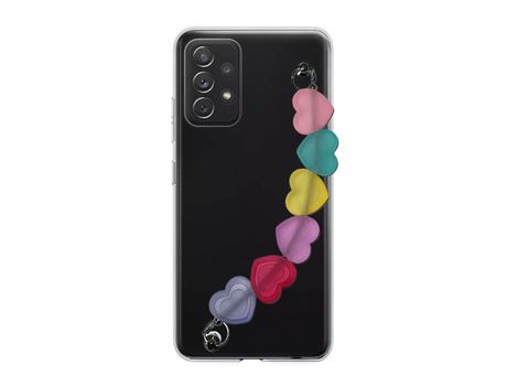 Funda cristal con Soporte Corazones para Samsung Galaxy A72