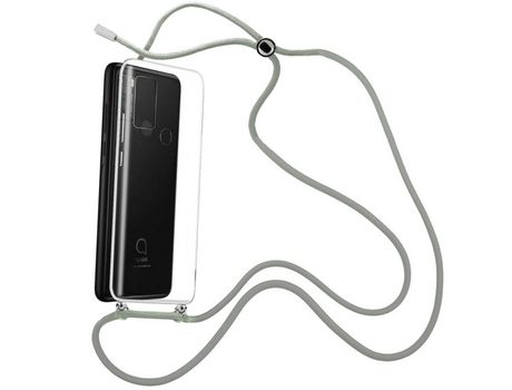 Funda cristal con Cordón Cadena Negro para Motorola Edge 20