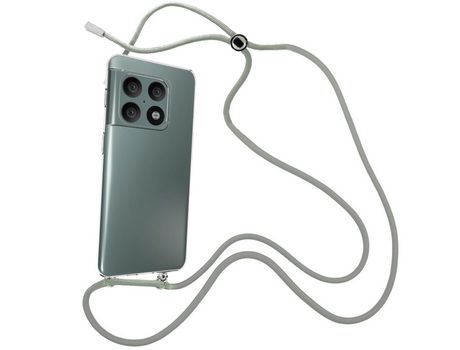 Funda cristal con Cordón Gris para Oneplus 10 Pro