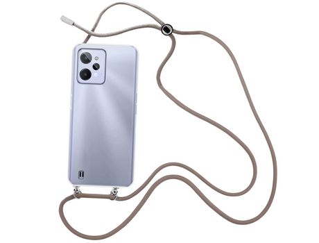 Funda cristal con Cordón Marrón para Realme C31