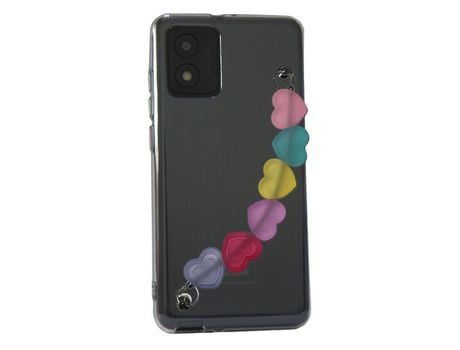Funda cristal con Soporte Corazones para Alcatel 1B 2022