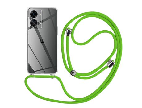 Funda cristal con Cordón verde para Oneplus Nord 2T