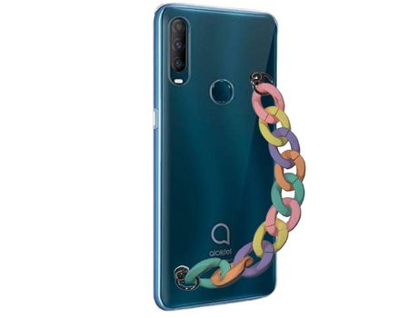 Funda cristal con Soporte rainbow para Alcatel 1S 2020