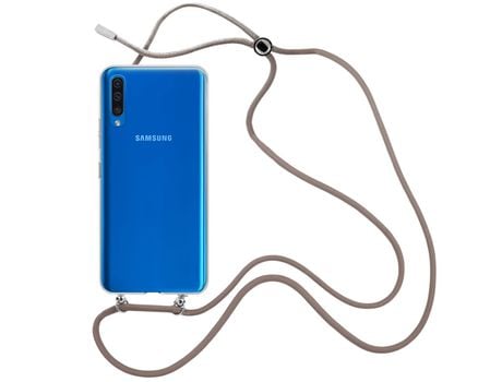 Funda cristal con Cordón Marrón para Samsung Galaxy A30s
