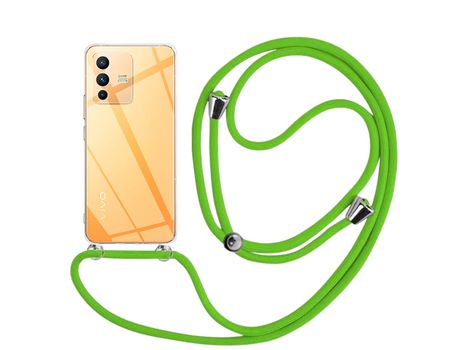 Funda cristal con Cordón verde para Vivo V23 5G