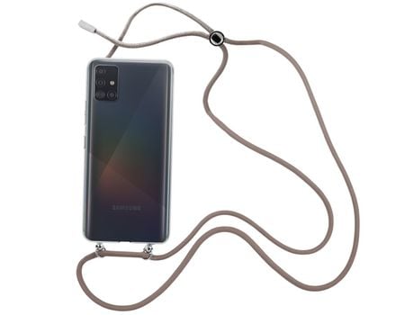 Funda cristal con Cordón Marrón para Samsung Galaxy A71
