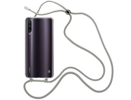 Funda cristal con Cordón Gris para Xiaomi Mi A3