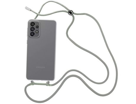 Funda cristal con Cordón Gris para Samsung Galaxy A13 4G