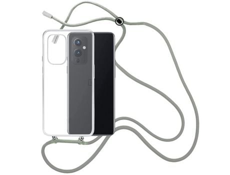 Funda cristal con Cordón Gris para Oneplus 9