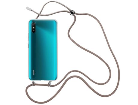 Funda cristal con Cordón Marrón para Xiaomi Redmi 9A