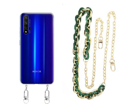 Funda cristal con Cordón Cadena Negro para Xiaomi Redmi Note 7