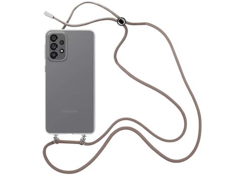 Funda cristal con Cordón Marrón para Samsung Galaxy A33