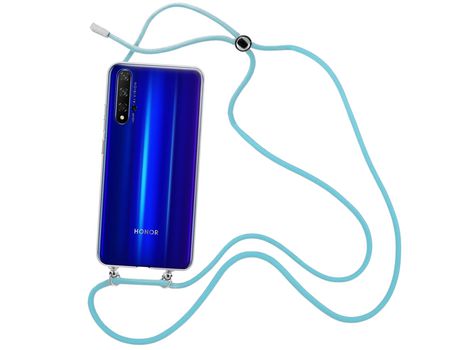 Funda cristal con Cordón azul para Huawei Nova 5T