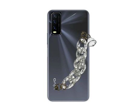 Funda cristal con Soporte diamante para Vivo Y20s