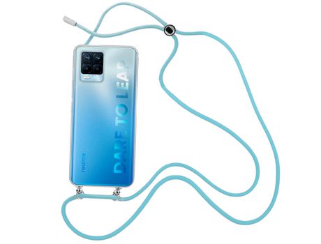 Funda cristal con Cordón azul para Realme 8 Pro