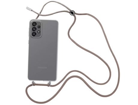 Funda cristal con Cordón Marrón para Samsung Galaxy A13 4G