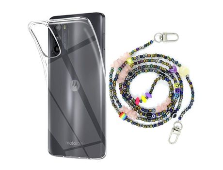 Funda cristal con Rosario smile para Motorola Moto G52