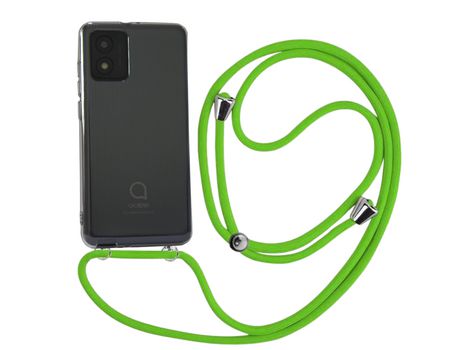 Funda cristal con Cordón verde para Alcatel 1B 2022