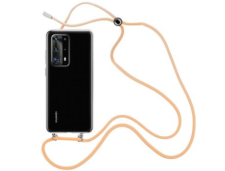 Funda cristal con Cordón Naranja para Huawei P40 Pro