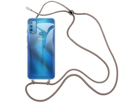 Funda cristal con Cordón Marrón para Wiko U30