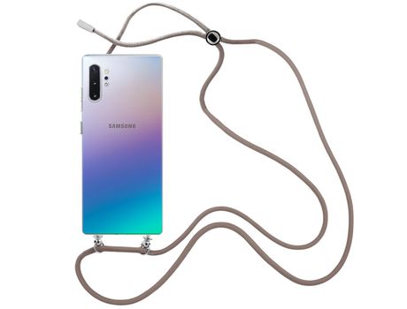 Funda cristal con Cordón Marrón para Samsung Galaxy Note 10 Plus