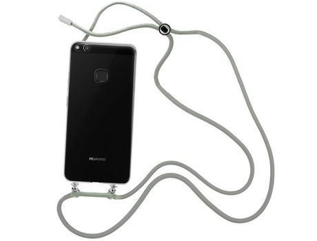 Funda cristal con Cordón Gris para Huawei P10 Lite