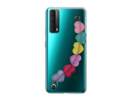 Funda cristal con Soporte Corazones para Huawei P Smart 2021