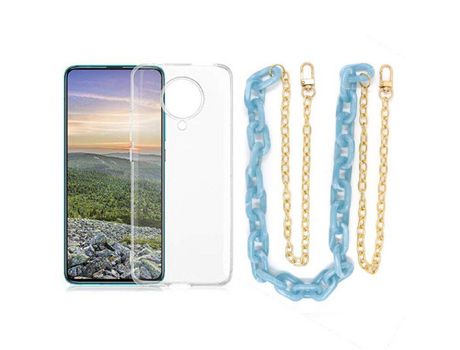 Funda cristal con Cordón Cadena rosa para Google Pixel 3A XL