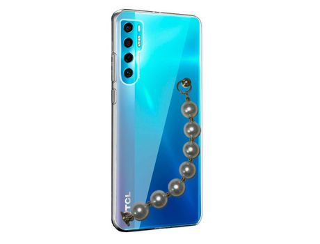 Funda cristal con Soporte pérola para TCL 20 Pro