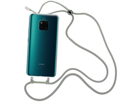 Funda cristal con Cordón Gris para Huawei Mate 20 Pro