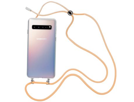 Funda cristal con Cordón Naranja para Samsung Galaxy S10 5G