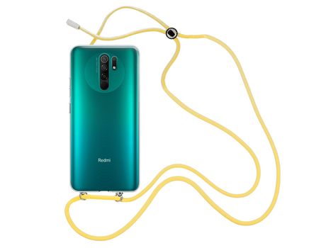 Funda cristal con Cordón Amarillo para Xiaomi Redmi 9