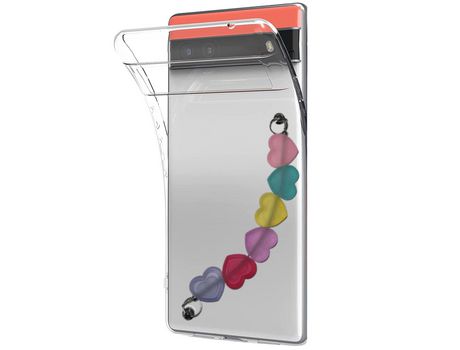 Funda cristal con Soporte Corazones para Google Pixel 6A