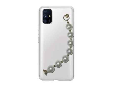 Funda cristal con Cordón Cadena azul para Vivo Y52 5G