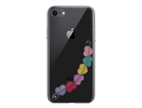 Funda cristal con Soporte Corazones para iPhone 8