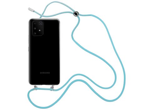 Funda cristal con Cordón azul para Samsung Galaxy S10 Lite